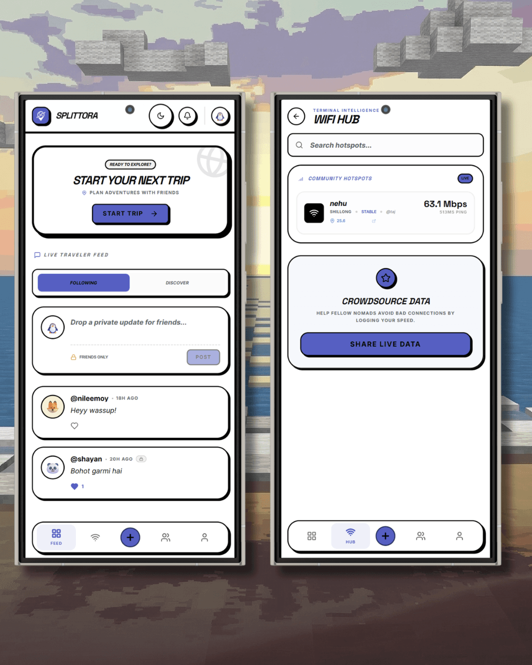 Collaborative travel management and communal expense splitting platform.